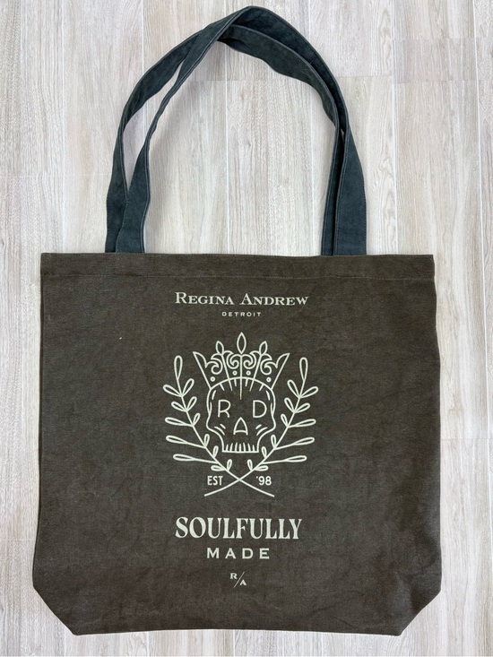 Regina-Andrew Handbags - Regina-Andrew Canvas Tote Brown Green 100% Cotton Goth Industrial Dark Academia